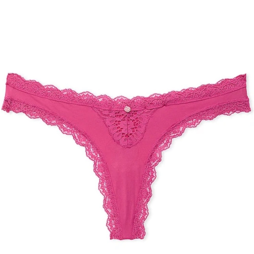Victoria's Secret Pink Lace Thong Panties
